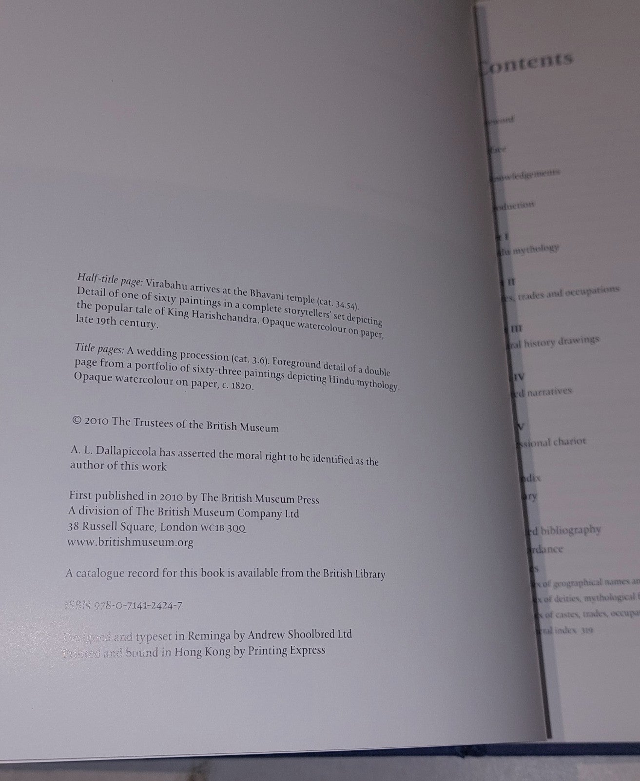 Anna L Dallapiccola / South Indian Paintings Catalogue of the British Museum Hb3