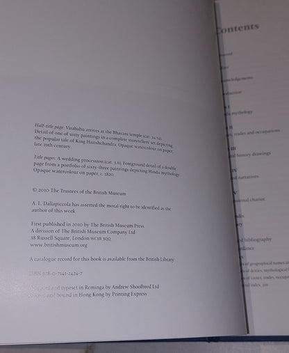 Anna L Dallapiccola / South Indian Paintings Catalogue of the British Museum Hb3