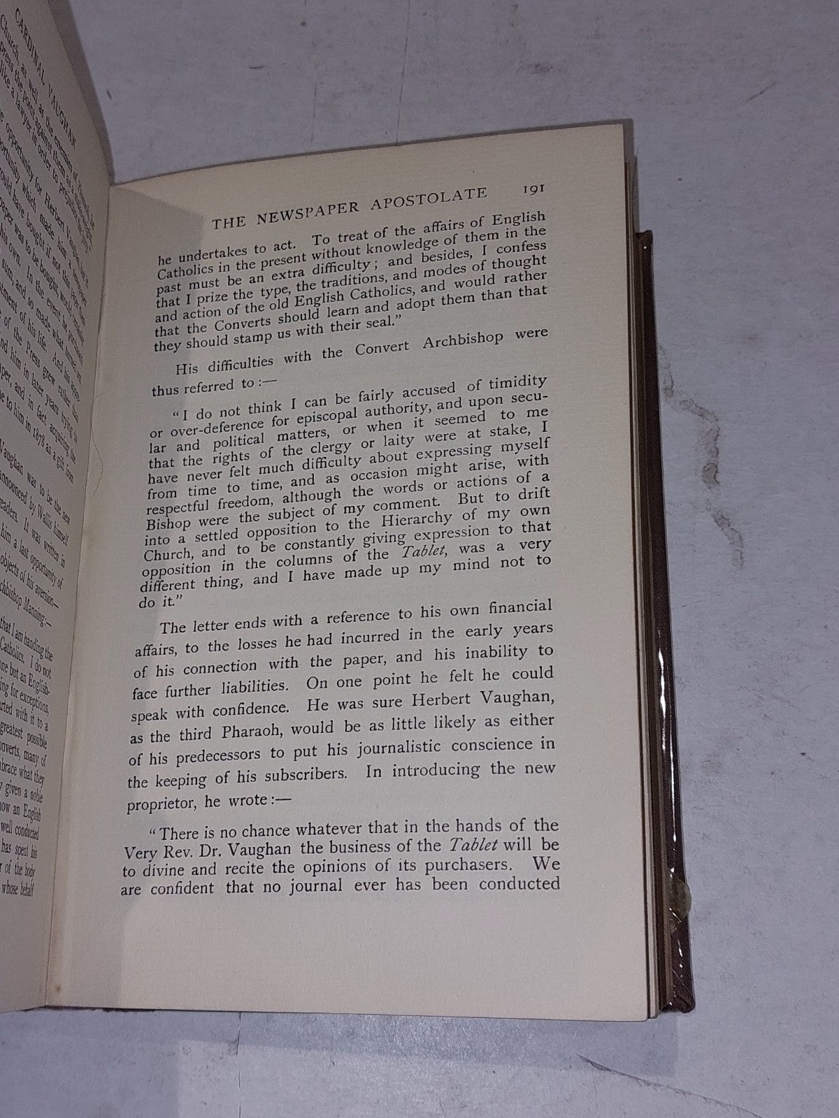 J G SNEAD - COX / The Life of Cardinal Vaughan [Vol.1&2] 1st Edition 1910-11 Hb 8