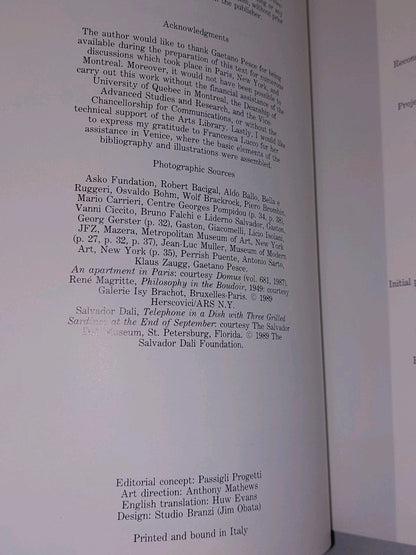 Gaetano Pesce : Architecture, Design and Art by France Vanlaethem (1989) Pb Book4