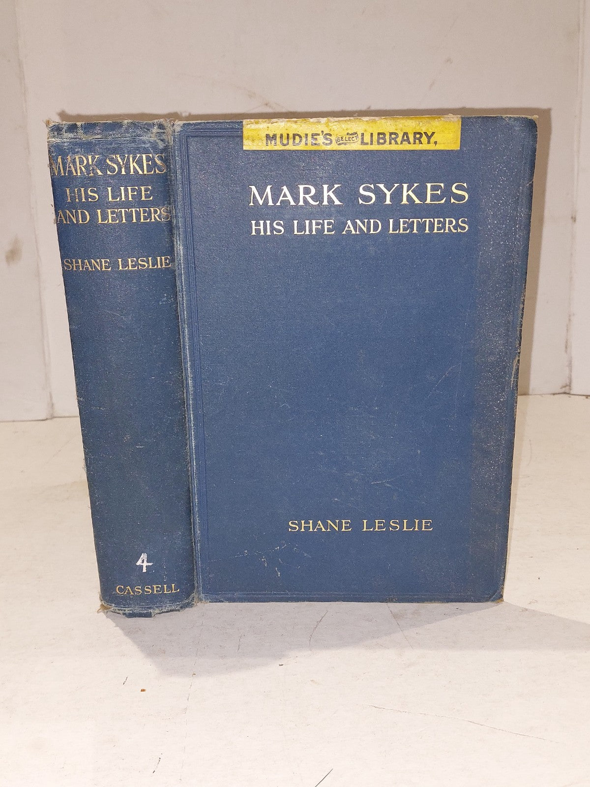 Mark Sykes His Life & Letters S. Leslie , Intro Winston Churchill. 1923 1st Edit0