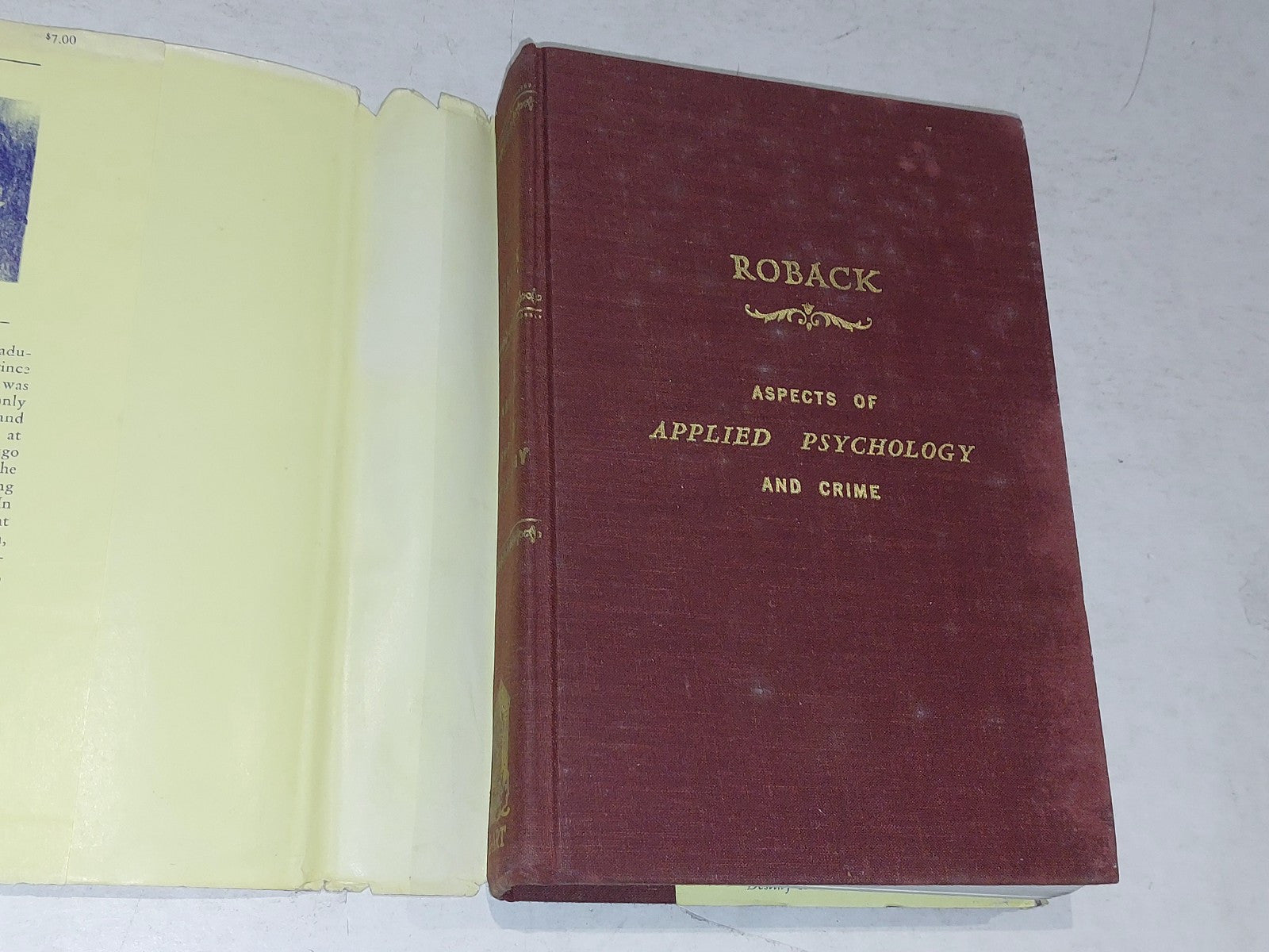 Aspects Of Applied Psychology And Crime By A A Roback (1964)2