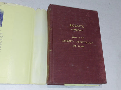 Aspects Of Applied Psychology And Crime By A A Roback (1964)2