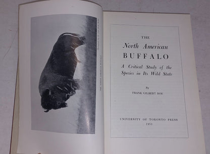 THE NORTH AMERICAN BUFFALO  Frank Gilbert Roe  1951  1st edition 3