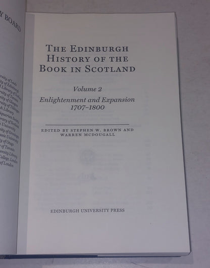 The Edinburgh History of the Book in Scotland [Volume 2] 2012 Hb Book3