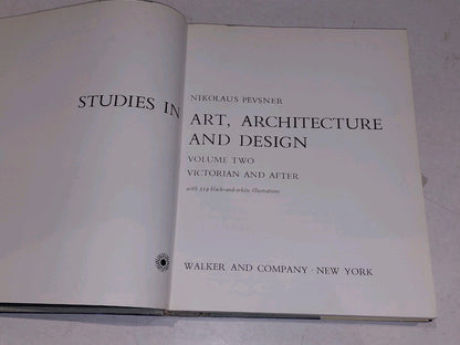 1968 NIKOLAUS PEVSNER, STUDIES IN ART, ARCHITECTURE & DESIGN, Volume 1 & 2 HB5