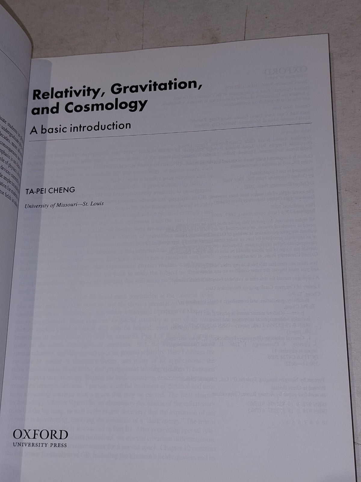 Relativity, Gravitation, and Cosmology: A Basic Introduction... - Cheng, Ta-Pei2