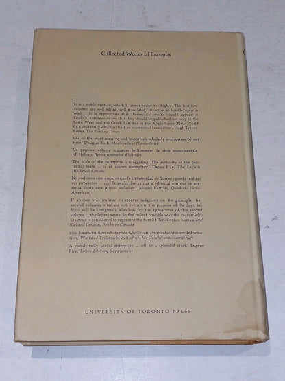 The Correspondence of Erasmus : Letters 298 to 445 [Vol. 3] 1976 Hb Book2
