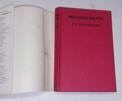 P G  Wodehouse - Mulliner Nights 1st Ed / 5th Printing Hb Book With Dustjacket3