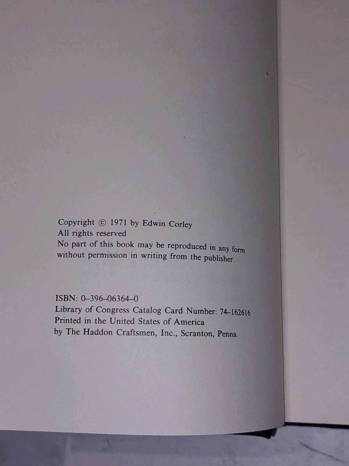 Farewell My Slightly Tarnished Hero By Edwin Corley Hardcover 1971 1st Edition5