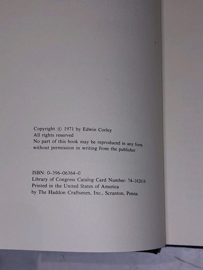 Farewell My Slightly Tarnished Hero By Edwin Corley Hardcover 1971 1st Edition5