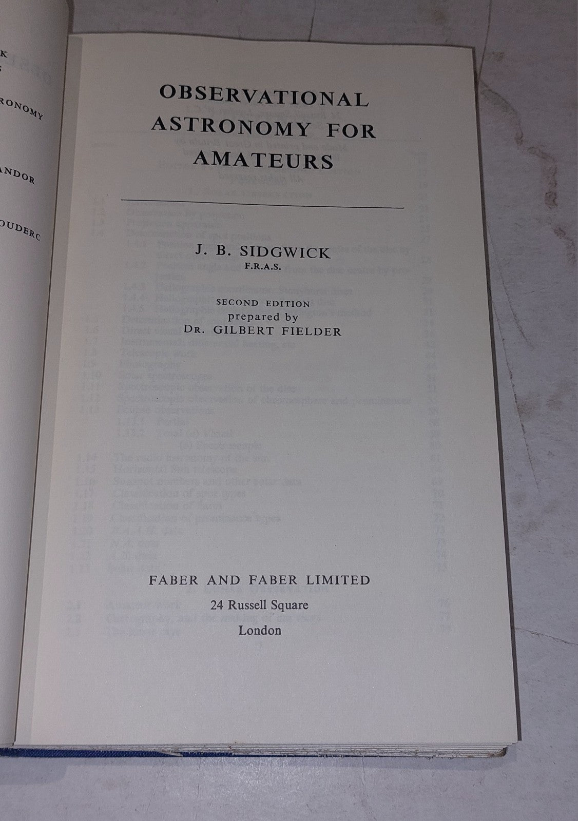 Observational Astronomy & Amateur Astronomer’s Handbook J. B. Sidgwick Hb Books7