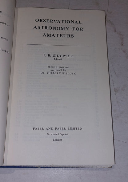 Observational Astronomy & Amateur Astronomer’s Handbook J. B. Sidgwick Hb Books7