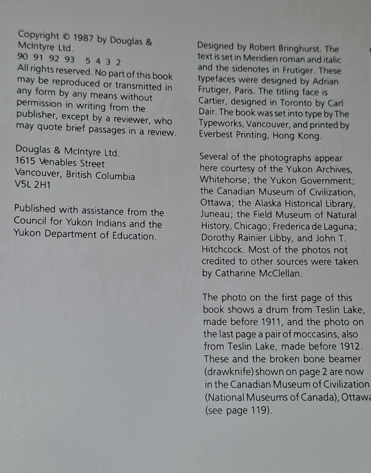 Part of the Land, Part of the Water Catharine McClellan (1987) Hb Book5