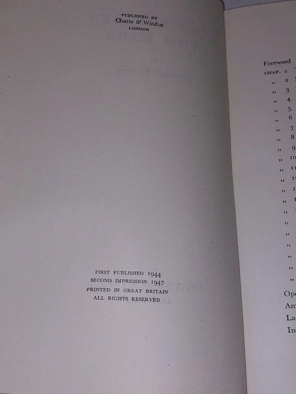 Golf Between Two Wars, Bernard Darwin 2nd Impression (1947) [Chatto & Windus] DJ6