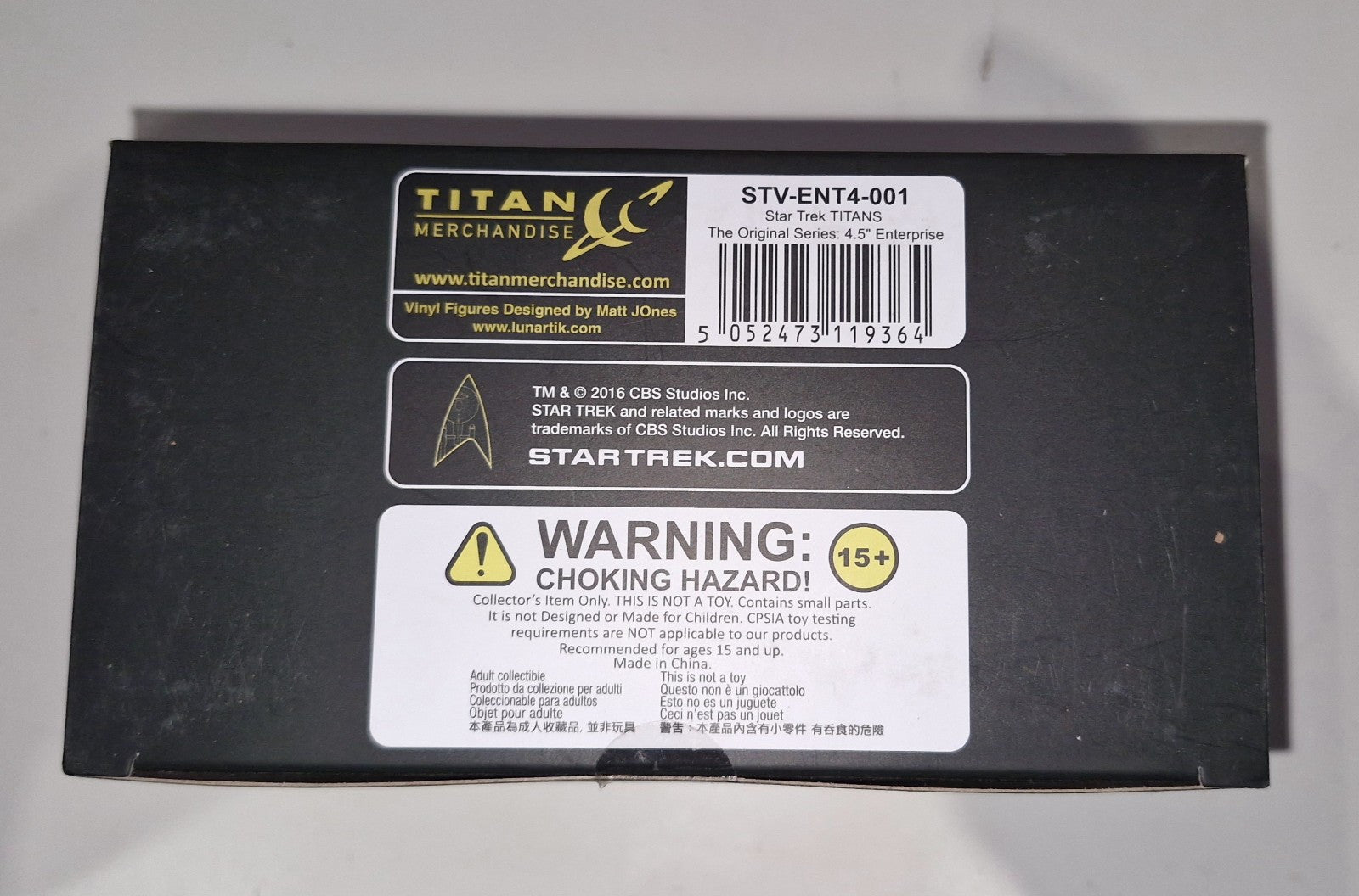 Star Trek The Original Series, USS Enterprise, Titans Vinyl Figure. NCC1701 7