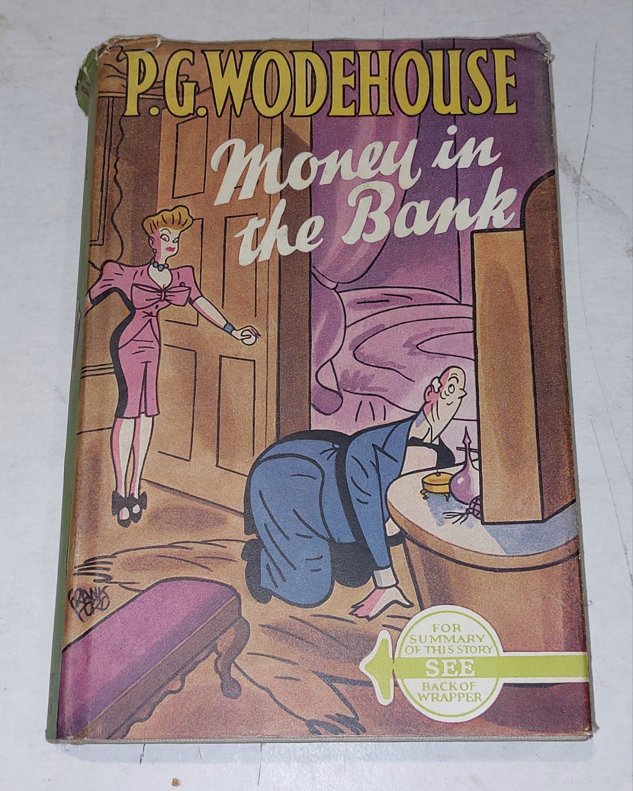PG Wodehouse, Money In The Bank [Herbert Jenkins] 1st Ed / 1st Printing With DJ0